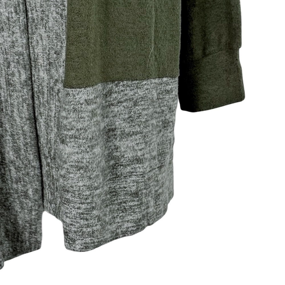 NWT URBAN FEM Women's Plus Size Green/Grey Fleece Medium Length Coat 4X 26/28 - Picture 5 of 7
